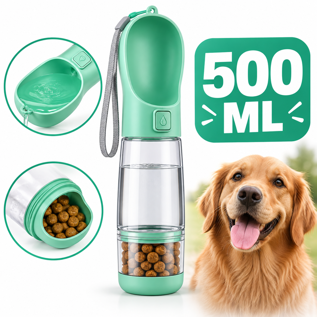 2-in-1 Water Bottle + Treat Container